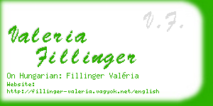 valeria fillinger business card